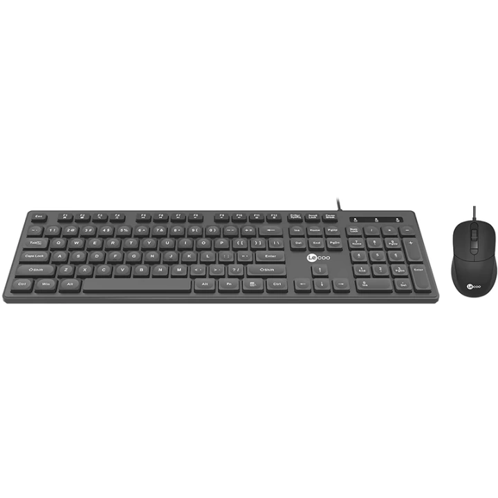 LENOVO LECOO CM102 USB KABLO ShopZumLU SİYAH Q KLAVYE  MOUSE SET