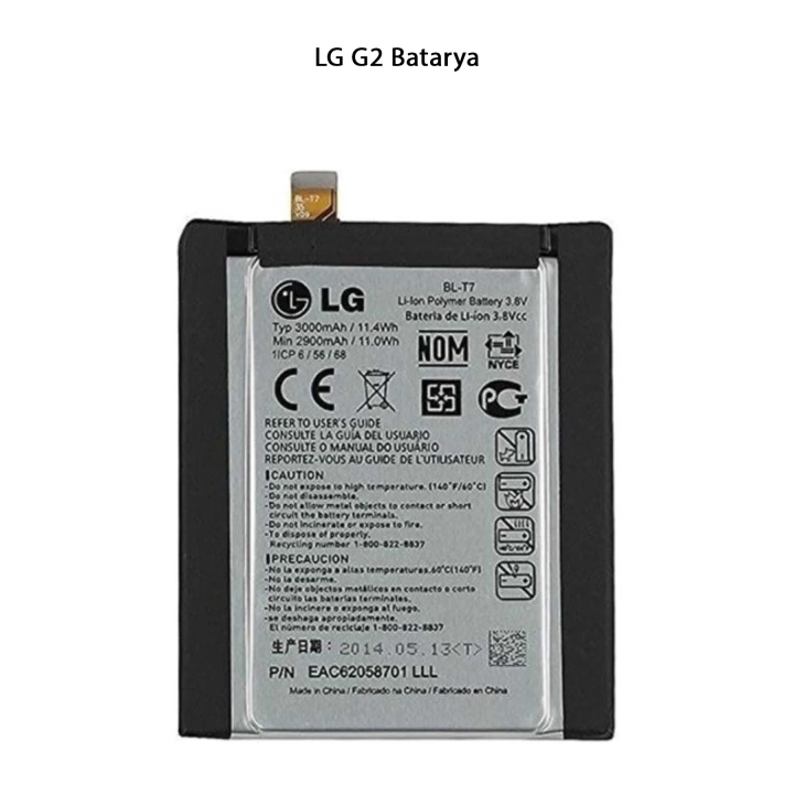 LG G2 Telefonlarla Uyumlu Batarya Pil 2900 mAh