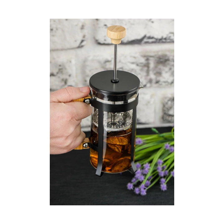 Lüx Cam 350 ml French Press Siyah