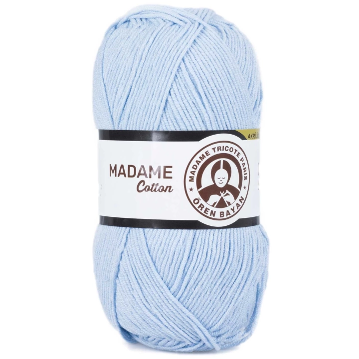 Madame Cotton El Örgü İpi Yünü 100 gr 014 Bebe Mavi