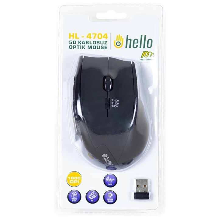 HL-4704 2.4GHZ 1600 DPI 5D KABLOSU ShopZumZ OPTİK GAMING MOUSE