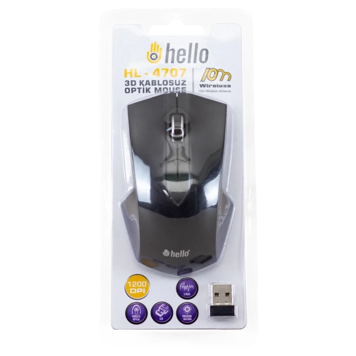 HL-4707 2.4GHZ 1200 DPI 3D KABLOSU ShopZumZ OPTİK MOUSE