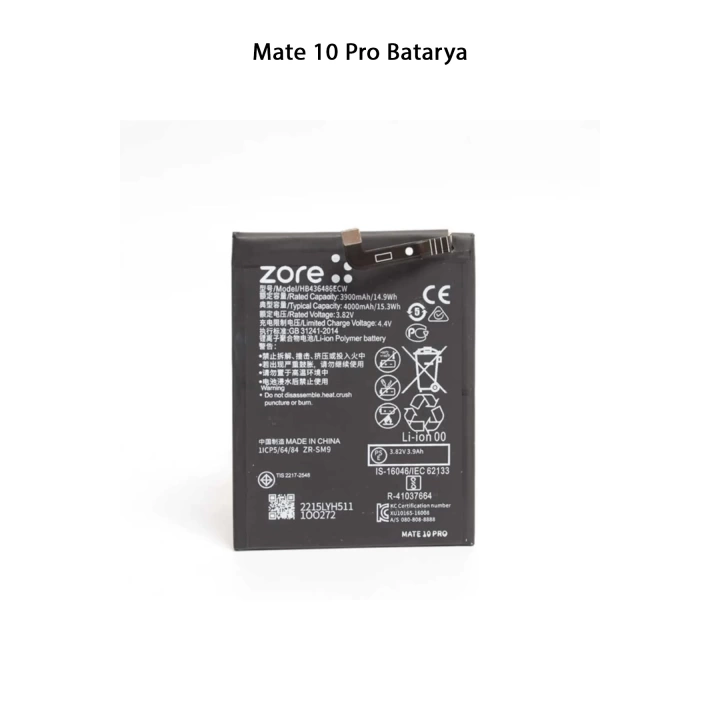 Mate 10 Pro Telefonlarla Uyumlu Batarya Pi 4000 mAh