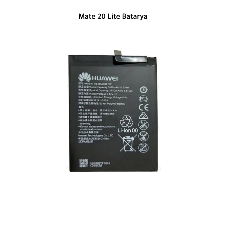 Mate 20 Lite Telefonlarla Uyumlu Batarya Pi 3750 mAh