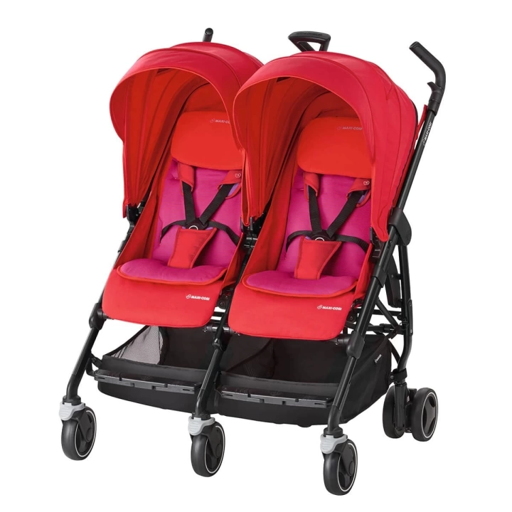 Maxi-Cosi Dana For2 İkiz Bebek Arabası Red Orchid / 2 Adet Citi 2 Oto Koltuğu Hediyeli