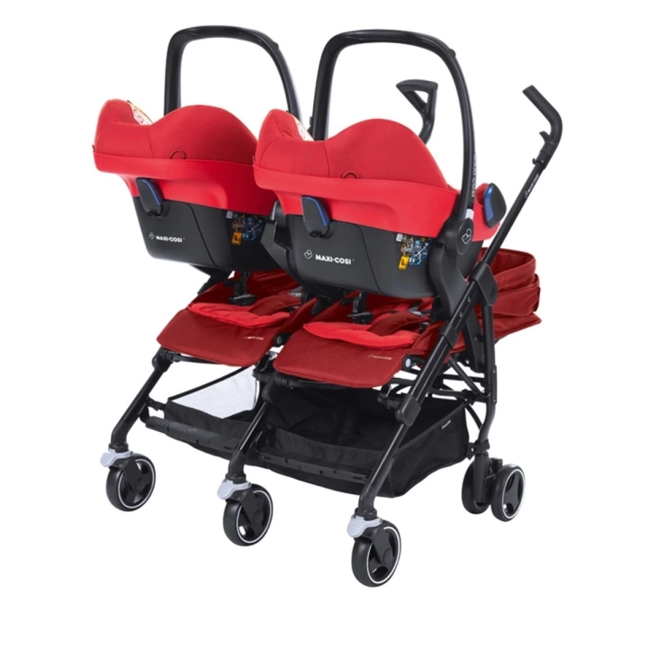 Maxi-Cosi Dana For2 İkiz Bebek Arabası Red Orchid / 2 Adet Citi 2 Oto Koltuğu Hediyeli