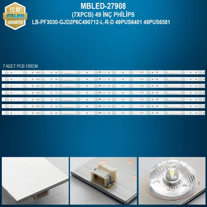 MBLED (7XPCB) 49 İnç Philips Lb-Pf3030-Gjd2P6C490712-L-R-D 49Pus6401 49Pus6581