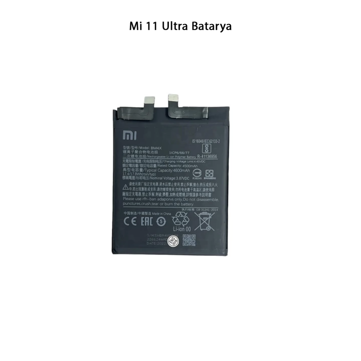 Mi 11 Ultra Telefonlarla Uyumlu Batarya Pi 4600 mAh