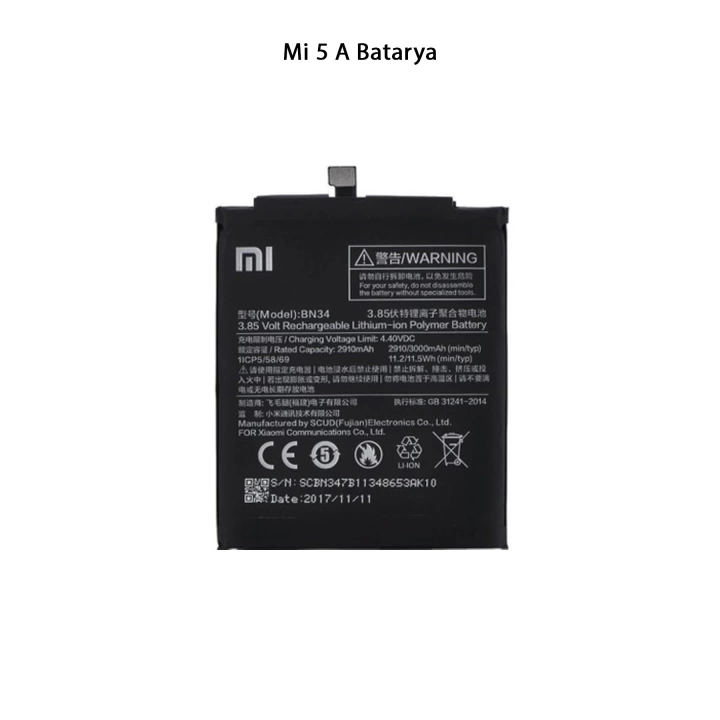 Mi 5 A Telefonlarla Uyumlu Batarya 3000 mAh