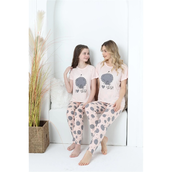 Hepsizen Anne Kız Aile I Love Yoga Pijama Takım Ayrı Ayrı Satılır 50101