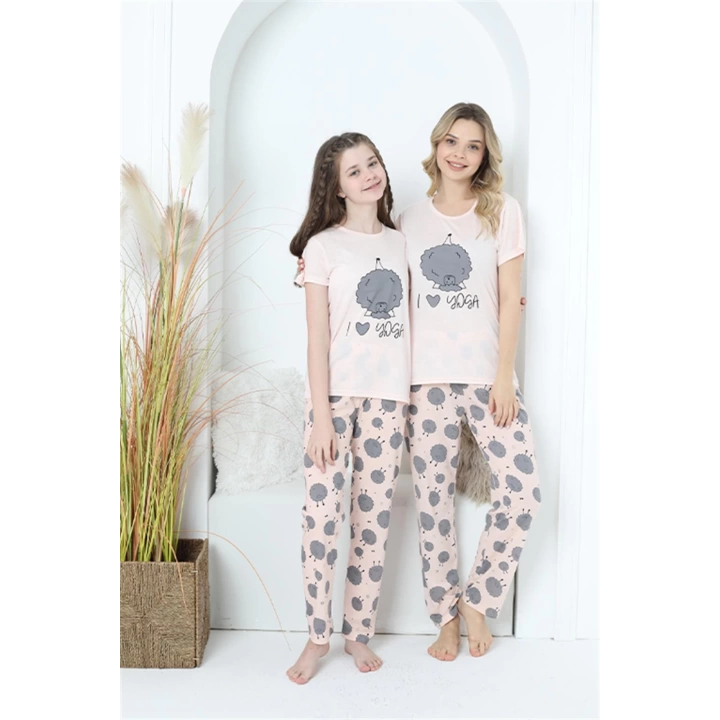 Hepsizen Anne Kız Aile I Love Yoga Pijama Takım Ayrı Ayrı Satılır 50101