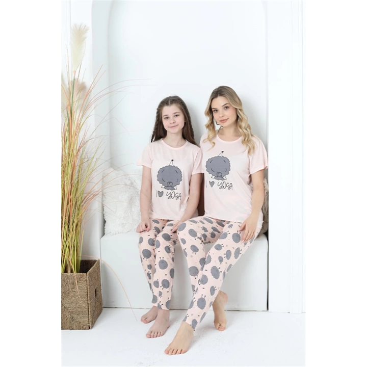 Hepsizen Anne Kız Aile I Love Yoga Pijama Takım Ayrı Ayrı Satılır 50101