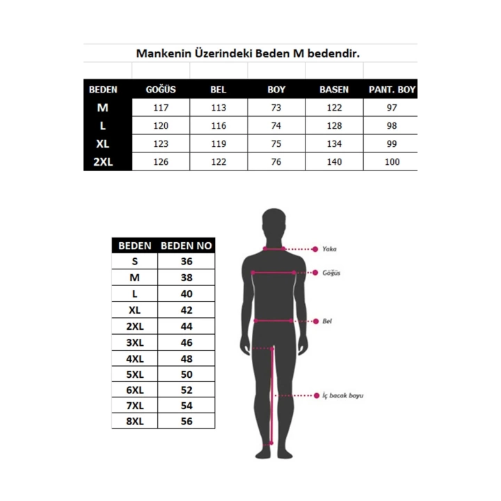 Hepsizen Erkek % 100 Pamuk Eşofman Takımı 7000