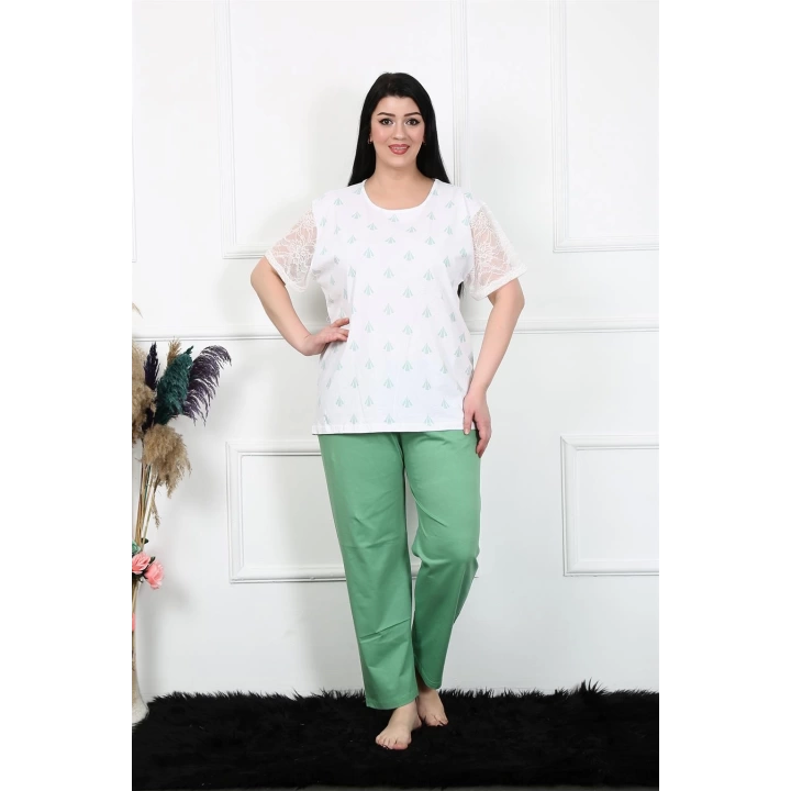 Hepsizen Kadın 5xl-6xl-7xl-8xl Büyük Beden Kısa Kol Pijama Takım 75001