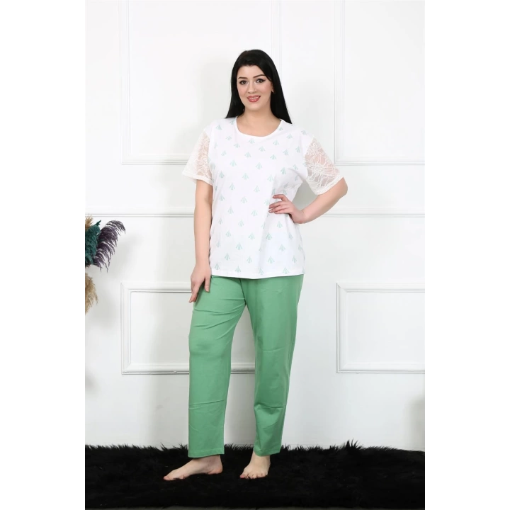 Hepsizen Kadın 5xl-6xl-7xl-8xl Büyük Beden Kısa Kol Pijama Takım 75001