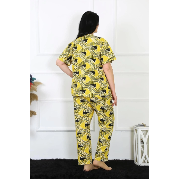 Hepsizen Kadın 5xl-6xl-7xl-8xl Büyük Beden Kısa Kol Pijama Takım 75007