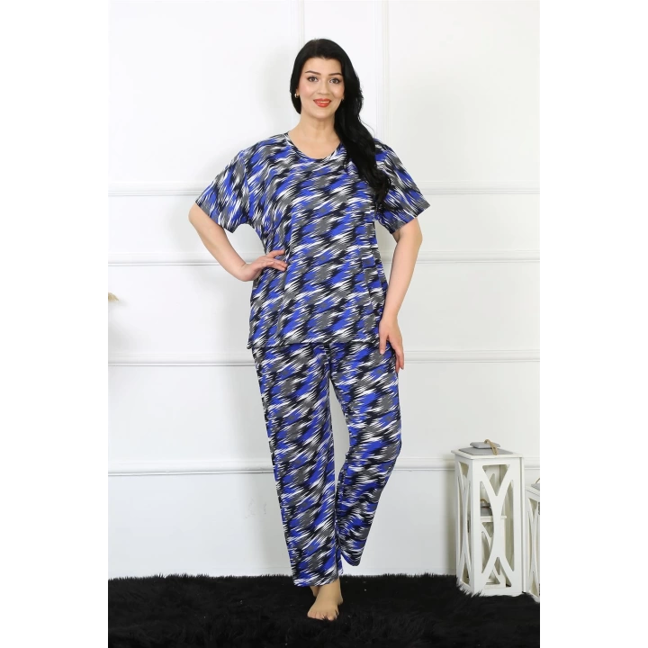 Hepsizen Kadın 5xl-6xl-7xl-8xl Büyük Beden Kısa Kol Pijama Takım 75010