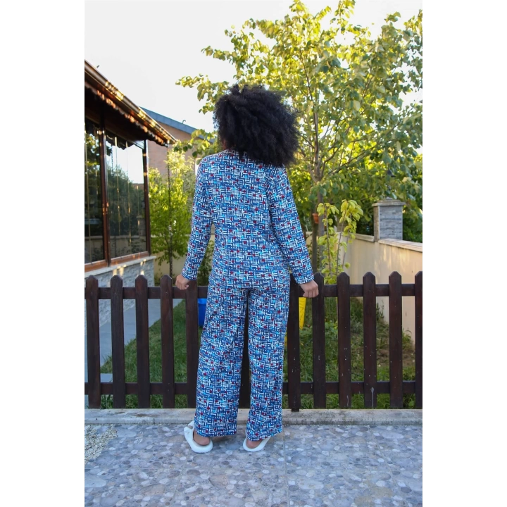 Hepsizen Kadın Penye Bol Paça Pijama Takım 4125