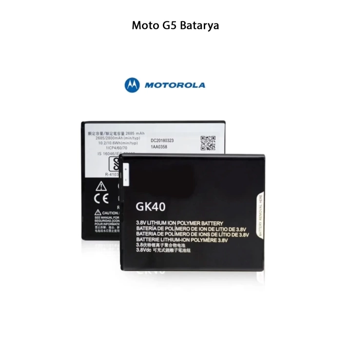 Motorola Moto G5 Telefonlarla Uyumlu Batarya 2800 mAh