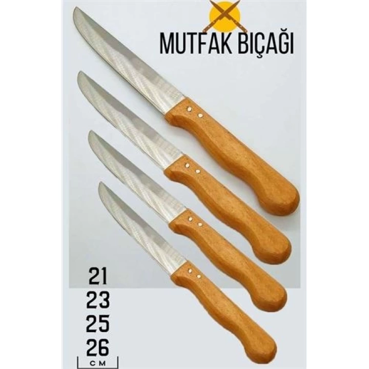 Mutfak Ekmek Bıçağı Ahşap Sap 4 Boy Set 718356