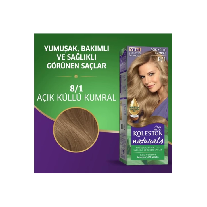 Naturals Saç Boyası Açık Küllü Kumral 8/1