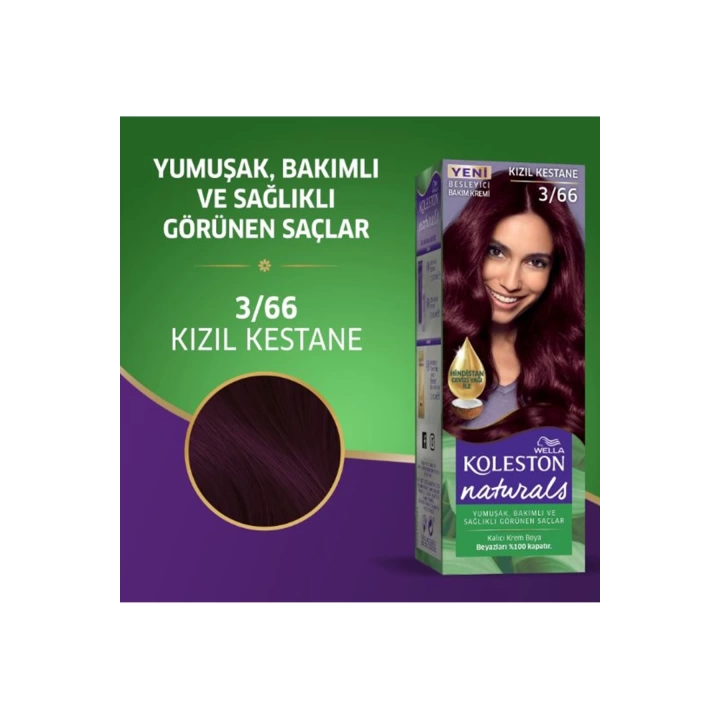 Naturals Saç Boyası Kızıl Kestane 3/66 2x Paket