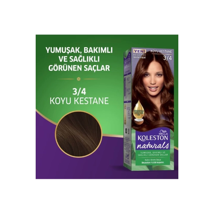 Naturals Saç Boyası Koyu Kestane 3/4