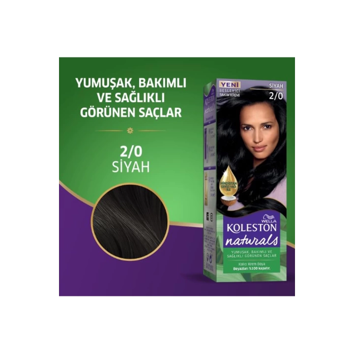 Naturals Saç Boyası Siyah 2/0