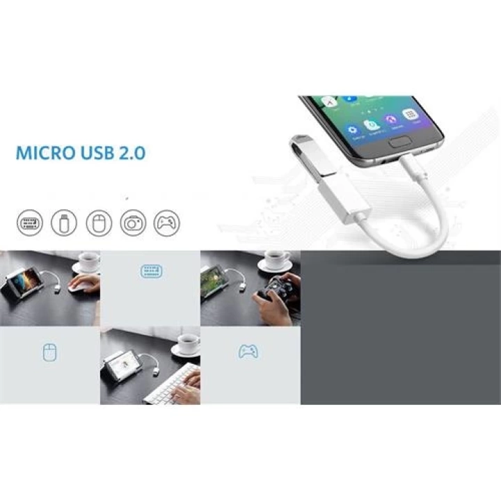 On The Go Micro Usb-USB Telefon Tablet PC Aktarım İzleme Kablosu 716315