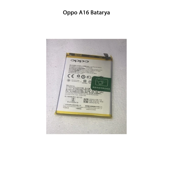 Oppo A16 Telefonlarla Uyumlu Batarya 4230 mAh