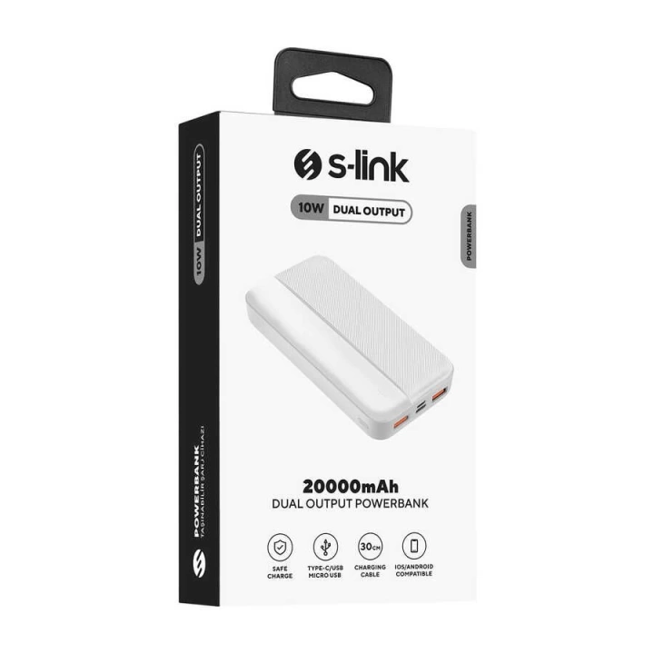 P201 20000 MAH PRM MİCRO+TYPE-C+USB BEYAZ ShopZum POWERBANK