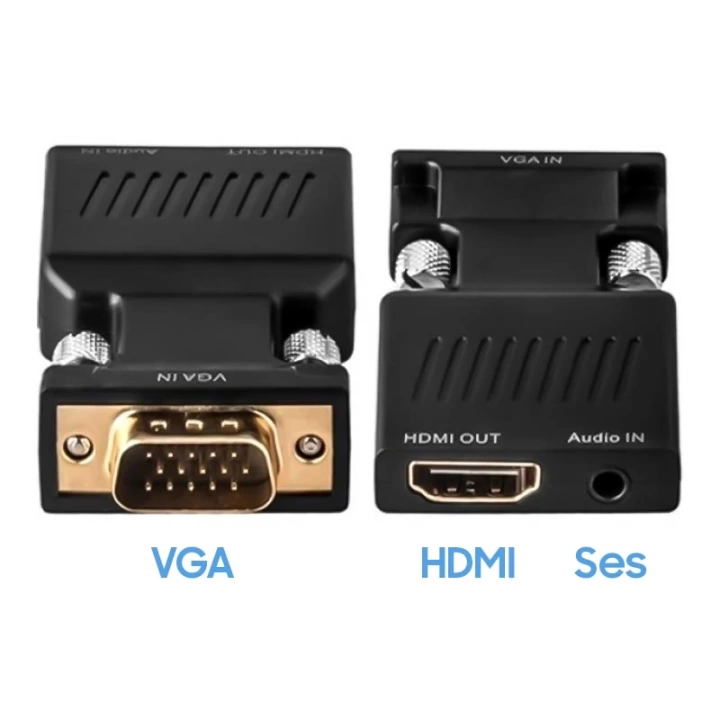 ShopZum PM-4276 AUDIO ÇIKIŞLI VGA TO HDMI ÇEVİRİCİ ADAPTÖR 1080HD