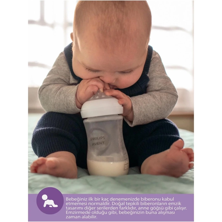 Philips Avent Natural Response PP 2li Biberon Seti, 1+ Ay 260ml SYC903/02