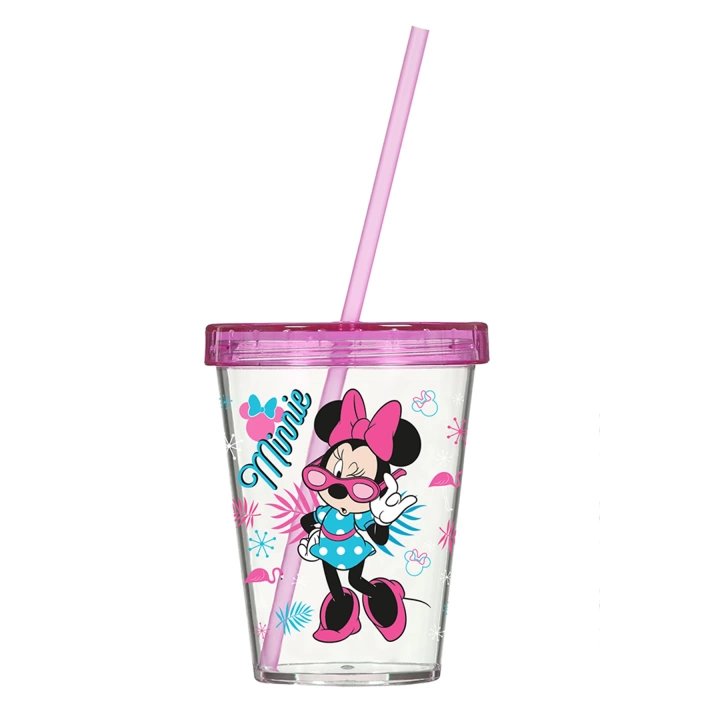 Pipetli Bardaklı Lisanslı Gözlüklü Minnie Mouse