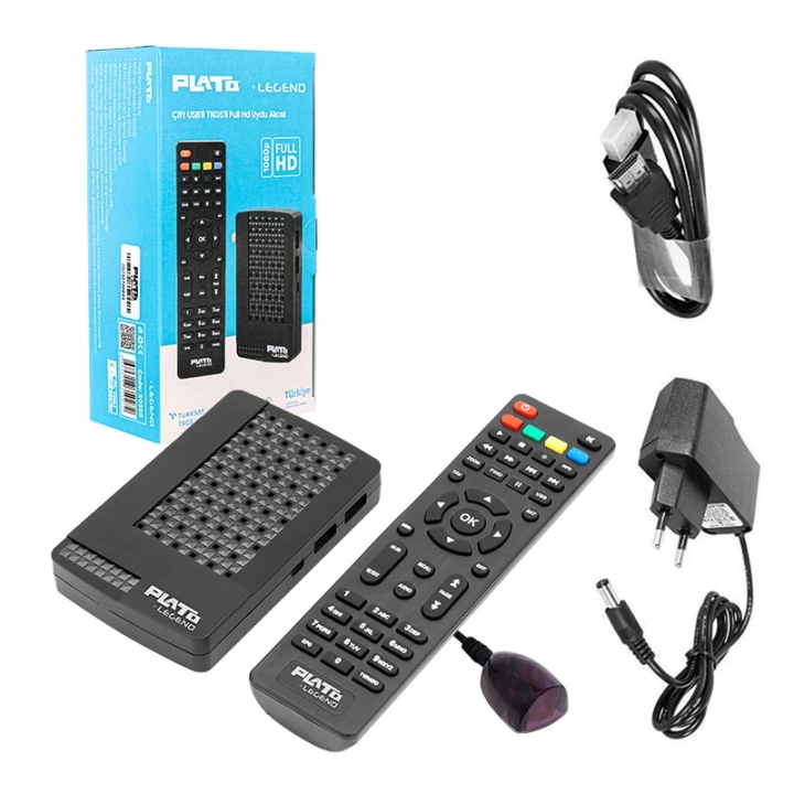 PLATO  ÇİFT USBLİ TKGSLİ MINI HD ShopZum UYDU ALICISI