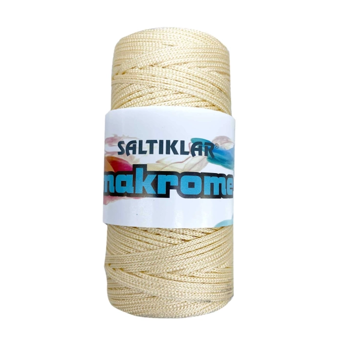 Polyester Makrome İpi 270 Krem 100 gr