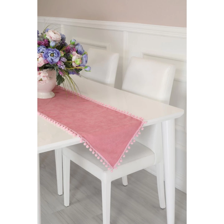 Ponponlu Runner 140x40,r-20 Pembe