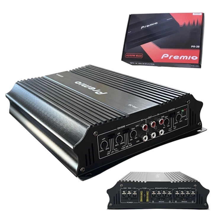 PR-38 Oto Anfi Stereo 4200 Watt 4 Kanal