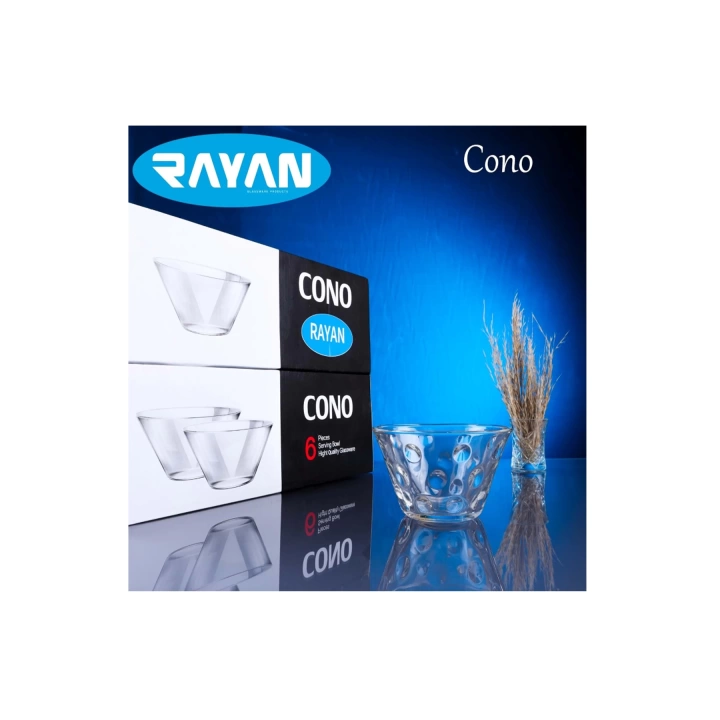 Rayan Cono 6lı Büyük Cam Kase