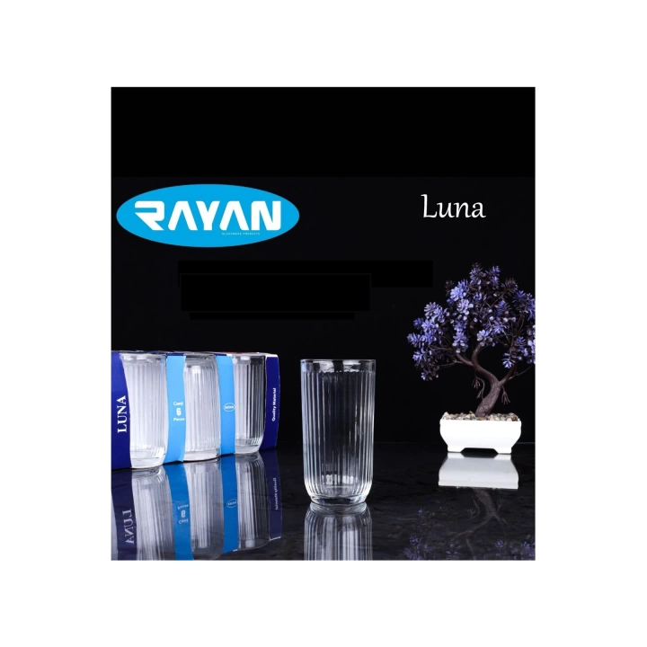 Rayan Luna 6lı Çizgili Su Bardağı