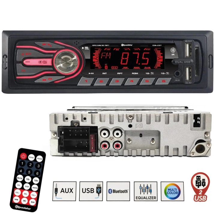 RDM-420BT Oto Teyp 4X50 Watt Bluetooth 2xUsb Sd Fm Aux