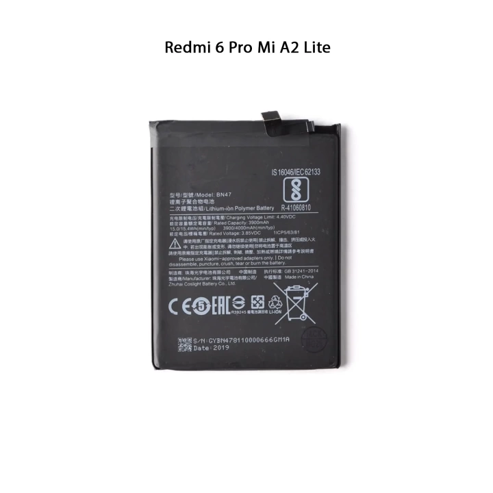 Redmi 6 Pro Mi A2 Lite Telefonlarla Uyumlu Batarya 4000 mAh