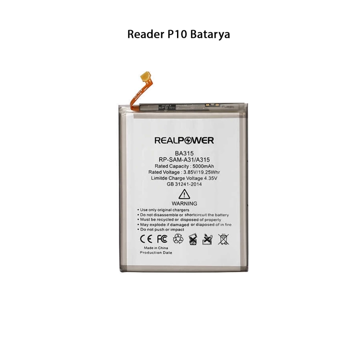 Reeder P10 Telefonlarla Uyumlu Batarya 5000 mAh