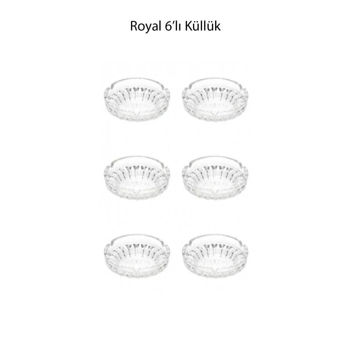 Royal 6lı Cam Küllük