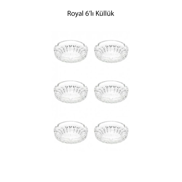 Royal 6lı Cam Küllük Royaleks-RYL-80