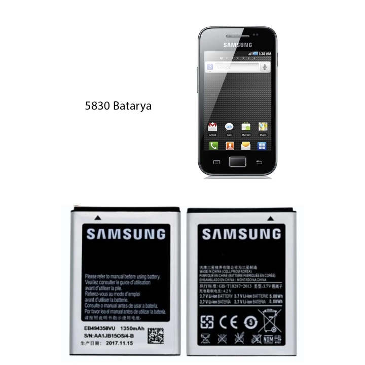 Samsung 5830 Galaxy Ace İle Uyumlu - 1350 Mah Batarya Pil