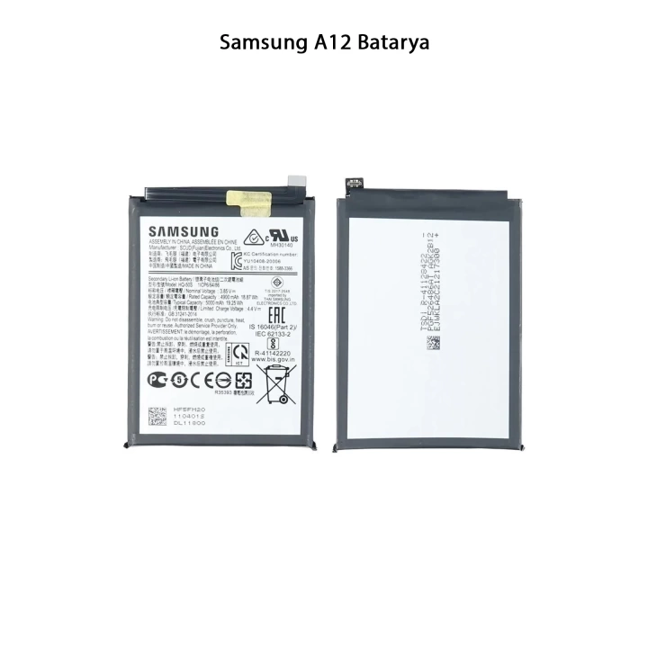 Samsung A12 Telefonlarla Uyumlu Batarya 5000 mAh