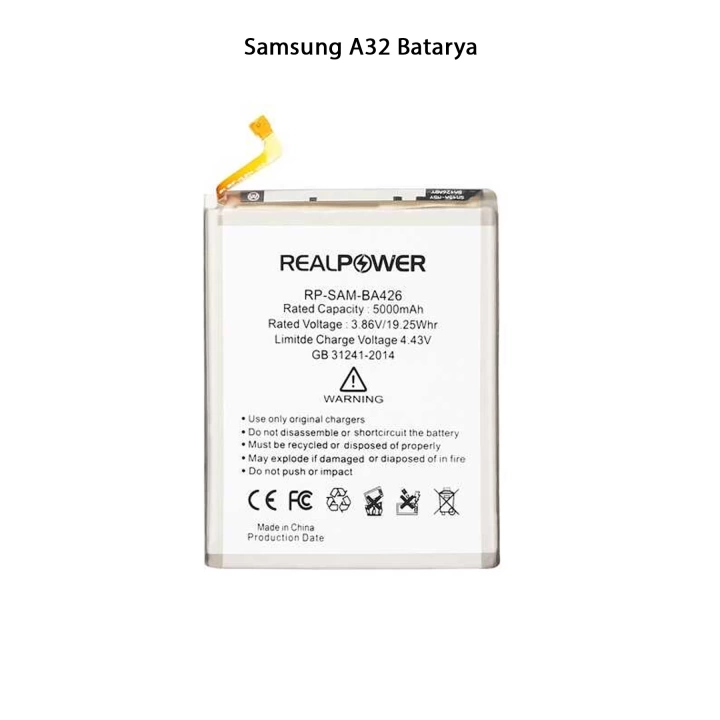 Samsung A32 Telefonlarla Uyumlu Batarya 5000 mAh