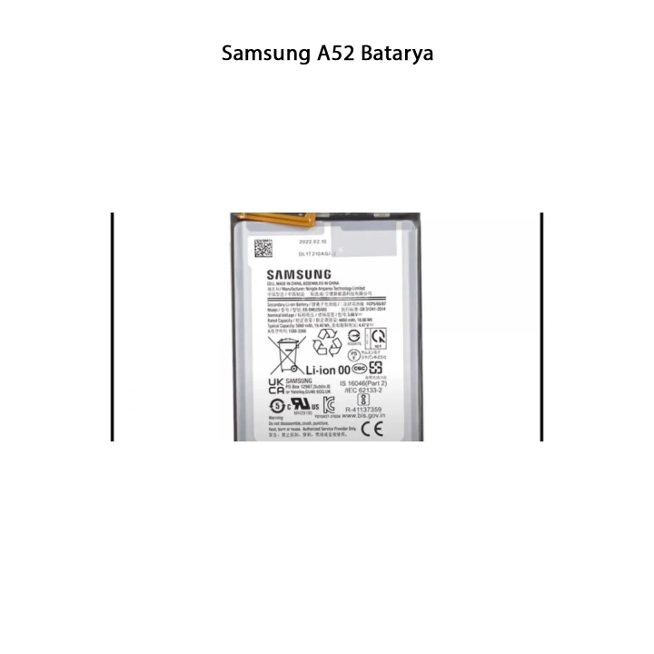 Samsung A52 Telefonlarla Uyumlu Batarya 4500 mAh