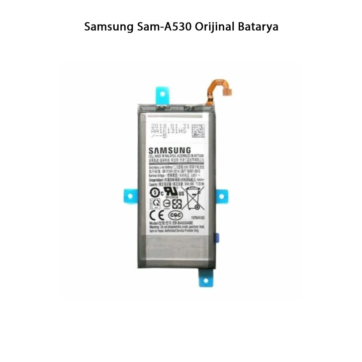 Samsung A530 Telefonlarla Uyumlu Batarya 3000 mAh